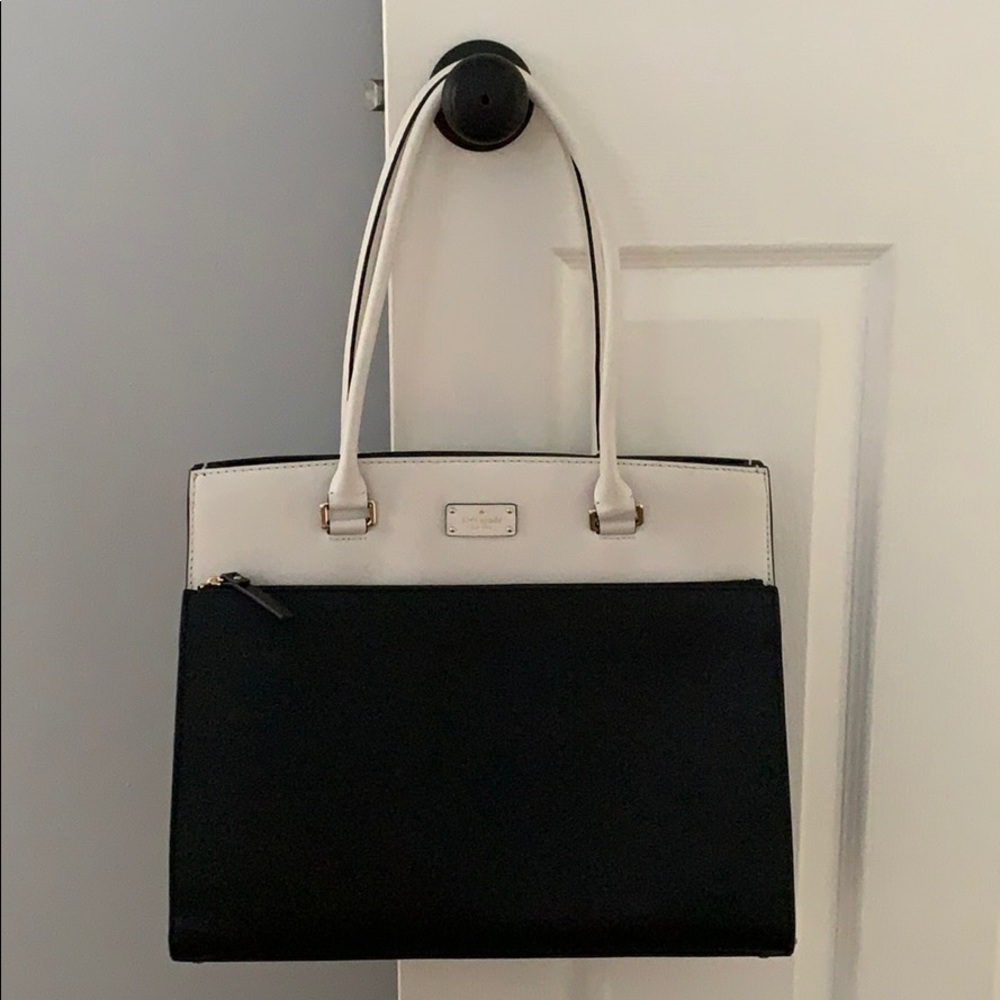 Kate Spade Black and Cream large tote